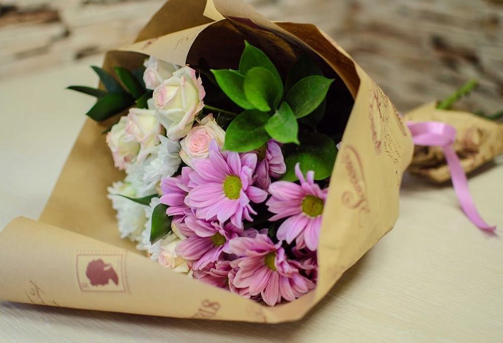 Букет цветов из: Розы и Хризантемы в Сторожевой