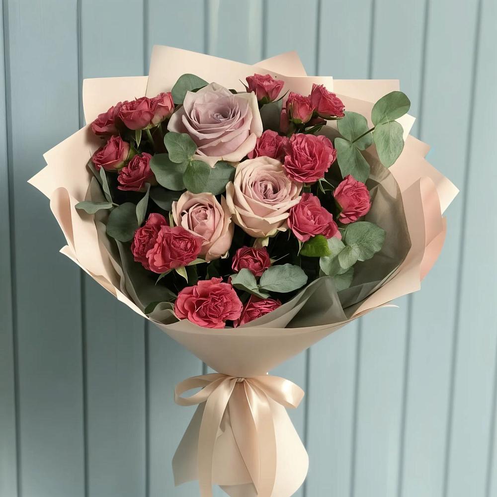 Букет цветов из: Гвоздики и Розы в Сторожевой