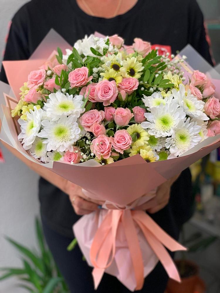 Букет цветов из: Розы и Хризантемы в Сторожевой