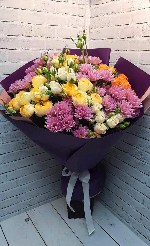 Букет цветов из: Хризантемы и Розы в Сторожевой