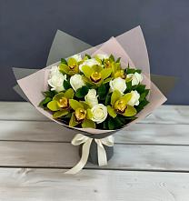 Букет цветов из:  Орхидеи и Розы в Сторожевой