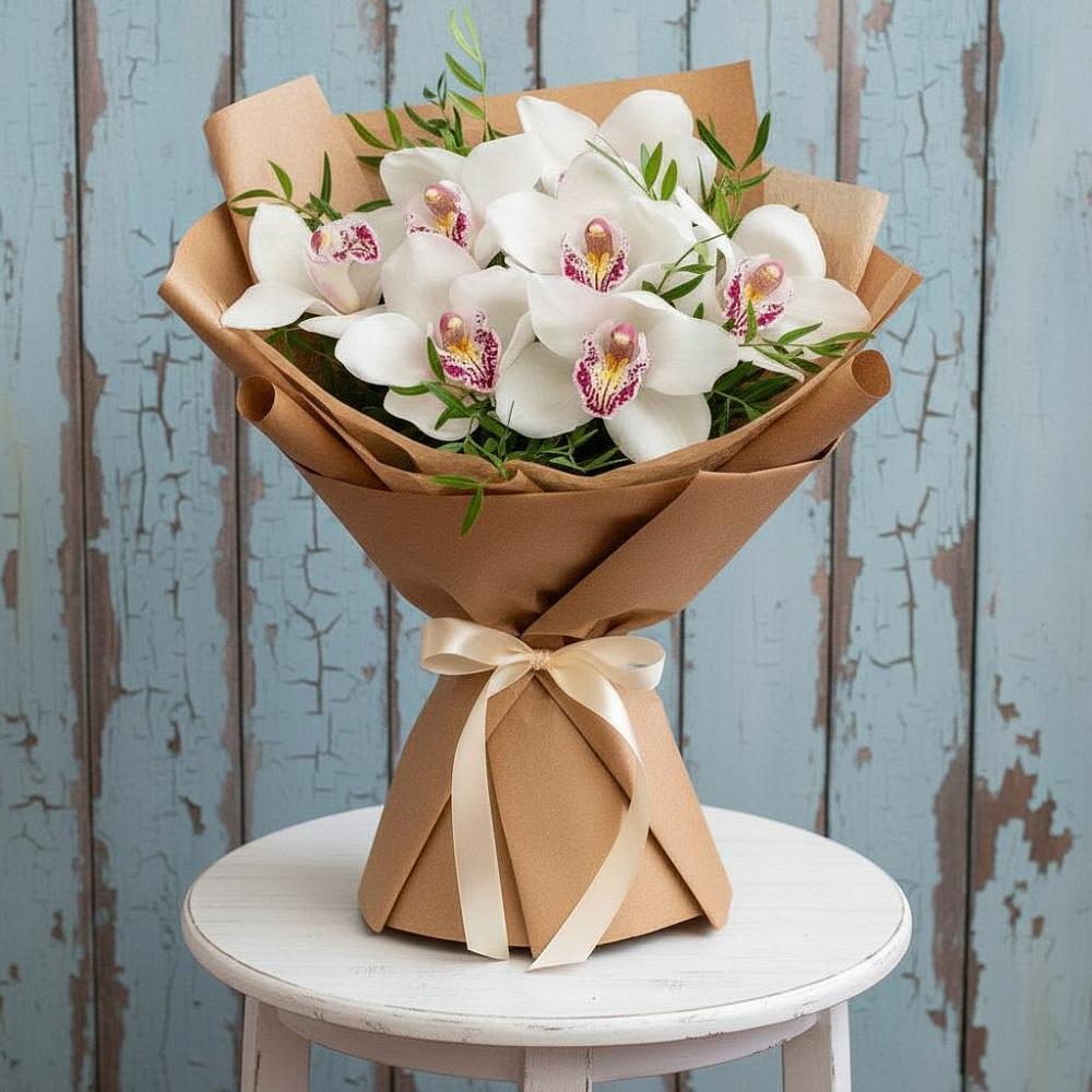 Букет цветов из: Орхидеи и Розы в Сторожевой