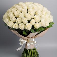 Букет 101 беля роза Белоснежка в Сторожевой