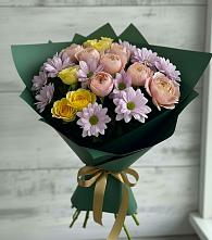 Букет цветов из:  Хризантемы и Розы в Сторожевой