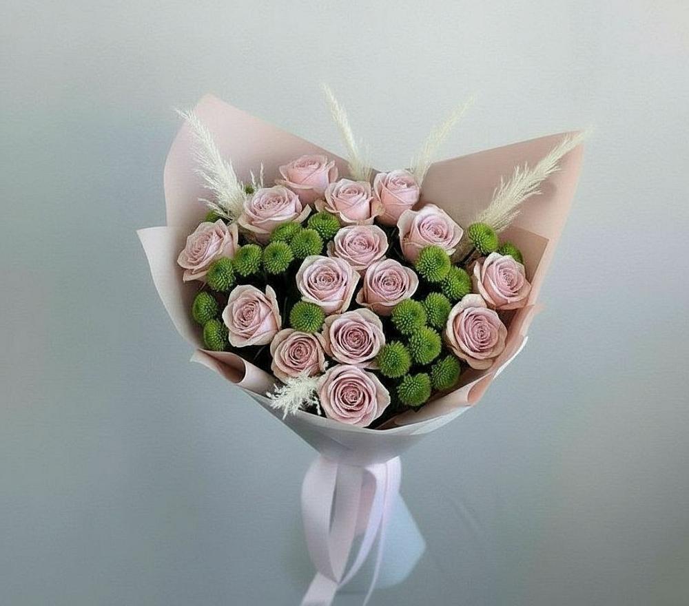 Букет цветов из: Розы и Хризантемы в Сторожевой