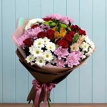 Букет цветов из:  Розы, Хризантемы и Альстромерии #REPLACE_PRED# Сторожевой