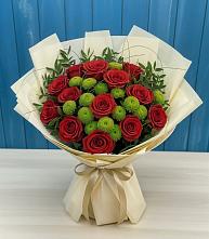 Букет цветов из:  Розы и Хризантемы в Сторожевой