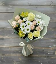 Букет цветов из:  Альстромерии, Розы и Хризантемы в Сторожевой