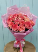 Букет 15 Розовых роз Равель в Сторожевой
