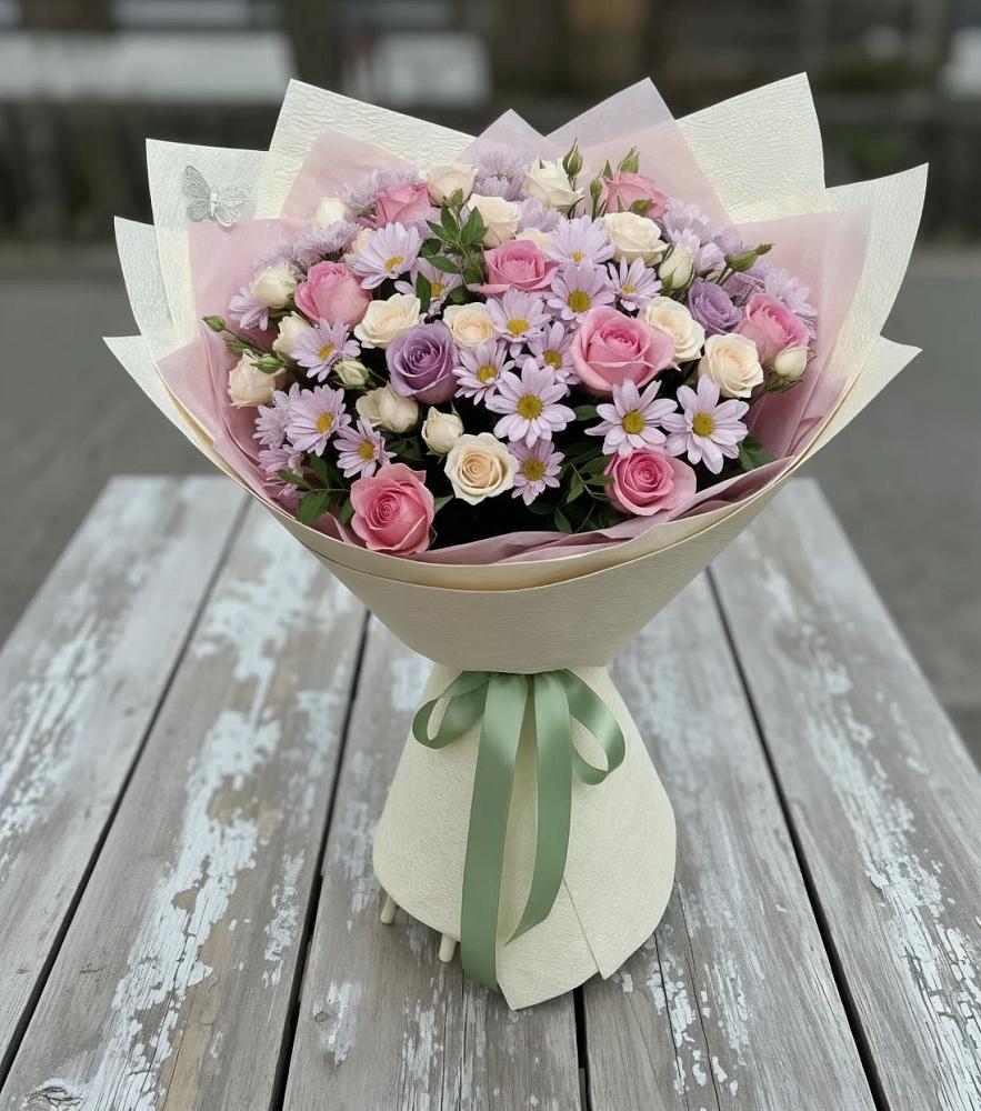 Букет цветов из: Розы и Хризантемы в Сторожевой