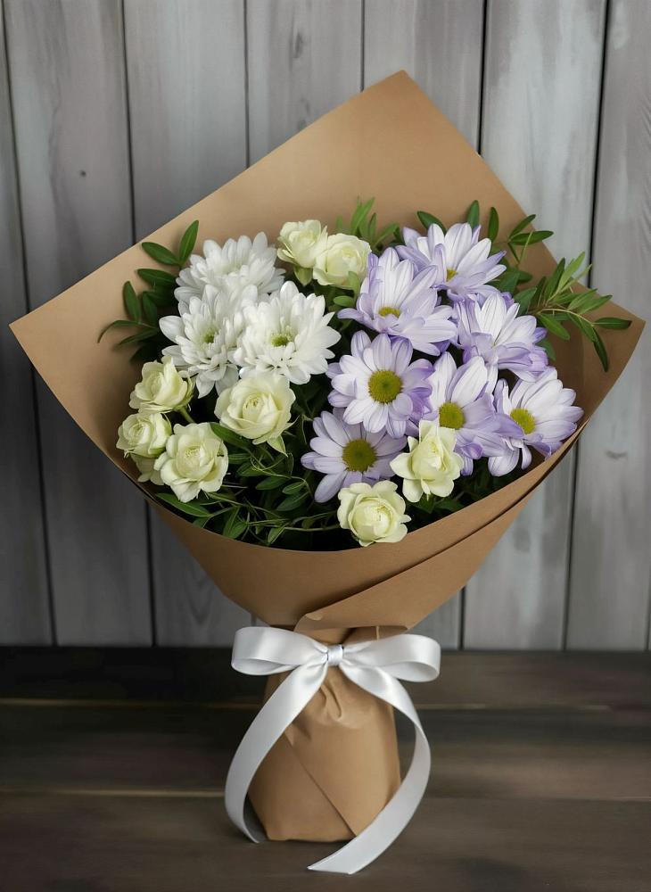Букет цветов из: Хризантемы и Розы в Сторожевой